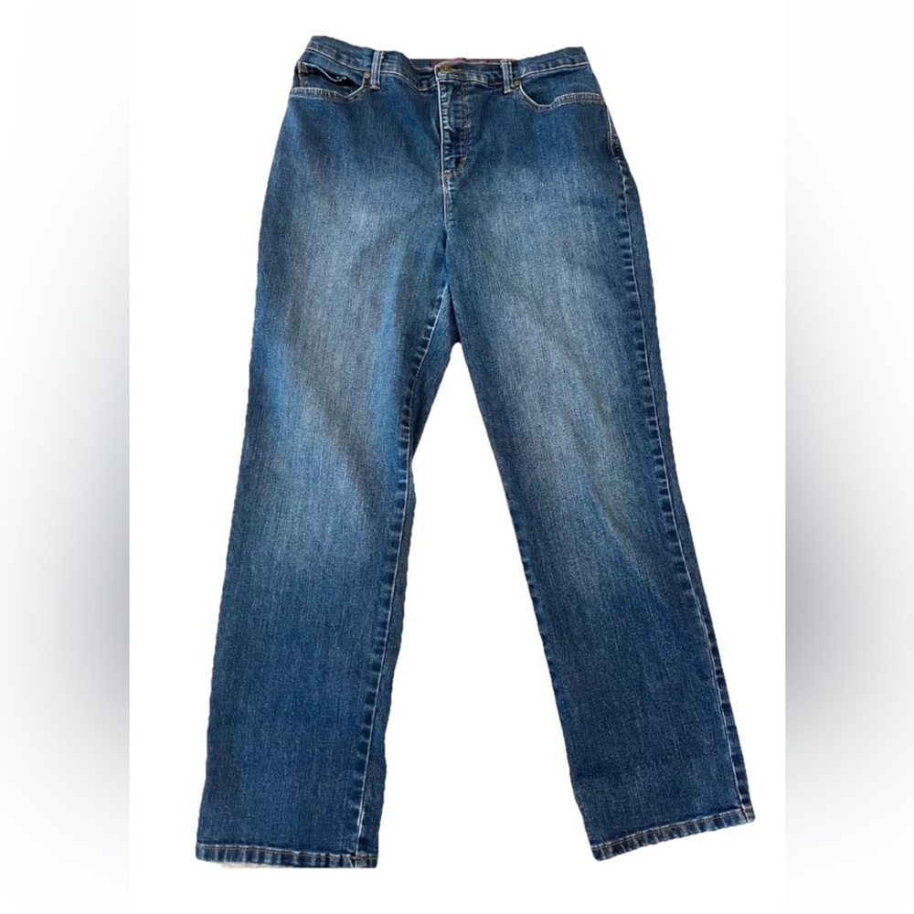 Gloria Vanderbilt Amanda size 12 short ladies Straight leg denim jeans mid rise